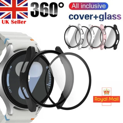 For Samsung Galaxy Watch 7 40mm 44mm Full Cover Glass Screen Protector Case - Image 1 of 4