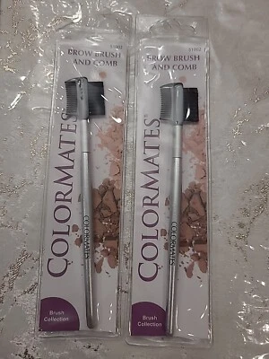 Lot Of 2 Brow Brush And Comb By Colormates Eyebrow Tool - Image 1 of 3