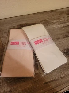 Children's Place Girls Size 8-10 Tights 2 Pairs (1 Off White, 1 Pink) NWT - Picture 1 of 3