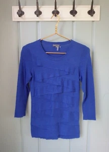 Vince Camuto Womens Petite Small PS Blue Bandage Mummy Pullover Sweater Cotton - Picture 1 of 5