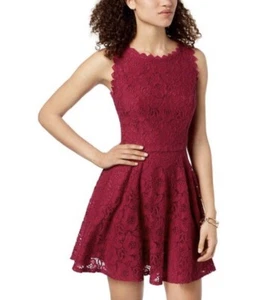 City Studio Fit & Flare Kleid Gr. 3 Rosa Daytime Spitze Ärmellos - Bild 1 von 9