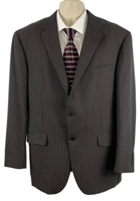 Blazer Abrigo Deportivo Coppley BLACK LABEL 46R Marrón/Azul Rayas 2 Botones Lana Foto 1 de 4