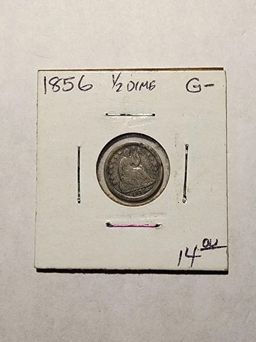 1856 Seated Liberty 1/2 Half Dime Circulated Coin Cover