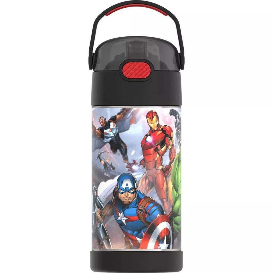 Marvel Avengers 12oz Thermos Funtainer Water Bottle with Straw -