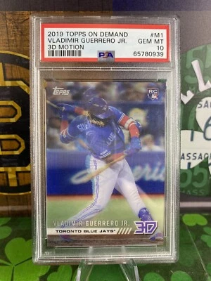 2019 Topps On-Demand 3D Vladimir Guerrero Jr 3D Motion Insert Rookie #M-1 PSA 10 - Image 1 of 4