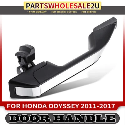 Manija de puerta exterior delantera derecha negra + cromada sin cerradura para Honda Odyssey Foto 1 de 4