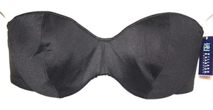 Sujetador Hillard & Hanson 77003 38C forrado negro sin tirantes NUEVO - Imagen 1 de 3