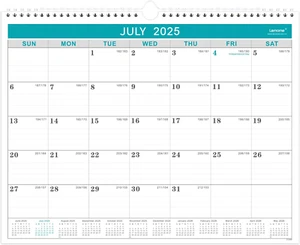 Calendario 2025-2026, calendario de pared de 18 meses de julio de 2025 a diciembre de 2026,11,5 - Imagen 1 de 12