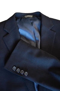 Zanetti Blazer Men Navy Blue, 80% Wool, Mint, Size 42 L - Picture 1 of 10