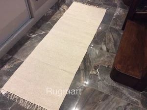 Corredor de algodón reciclado reciclado natural crema natural ecológica 70x200 cm 40% de descuento - Imagen 1 de 6