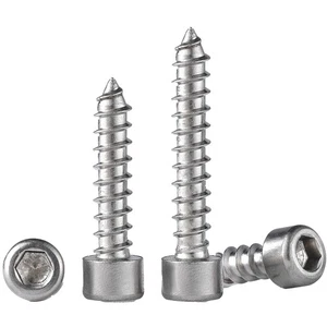 Bulloni viti autofilettanti testa a brugola testa tappo acciaio inox M1.7-M6 A2/304 - Foto 1 di 76
