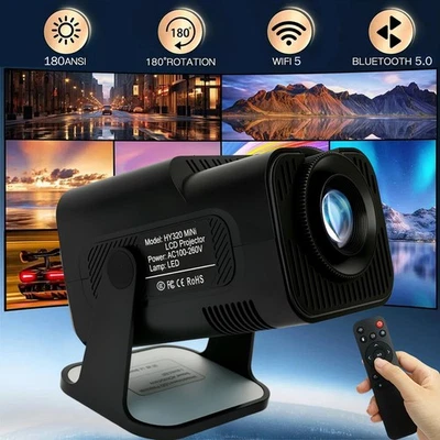 4K Smart Android/iOS Projector 5G WiFi 1080P Home Theater Short Throw Projector - image 1 of 4