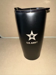 U.S. ARMY 16 oz. Stainless Steel Travel Mug Black GOARMY.COM - Picture 1 of 6