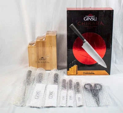 Juego de cuchillos de acero japonés forjado serie Ginsu Gourmet Chikara de 8 piezas Foto 1 de 4