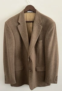 WH Belk Blazer Mens 42L 100% Camel Hair Tan/Beige Sports Coat 2 Button Jacket - Picture 1 of 13
