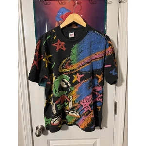 Anvil Marvin the Martian T-Shirt All Over Print 1991 Space Jam XL - Picture 1 of 7