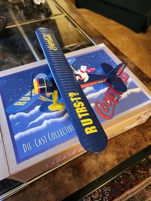1997 ERTL Coca Cola Collectible Di-Cast BiPlane with Polar Bears Model F601 - Image 1 of 4