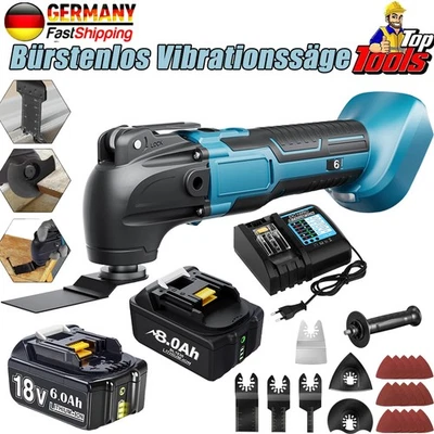 Herramienta multifunción para batería Makita 18V 6 velocidades sierra vibratoria accesorios 9,0AH - Imagen 1 de 4