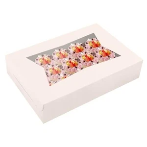 PCS Bakery Boxes, 12"x8"x2.5" Cake Boxes with Window, Cookie Boxes 20 - Picture 1 of 8