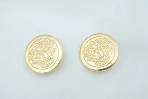 GIVENCHY Vintage Round Earrings Large Accessory Gold 3171j - Picture 1 of 10