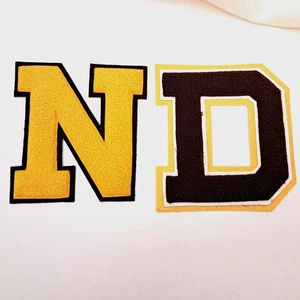 Vintage Letterman Jacke Band Patches "D" und "N" Menge 2 Buchstaben groß - Bild 1 von 9