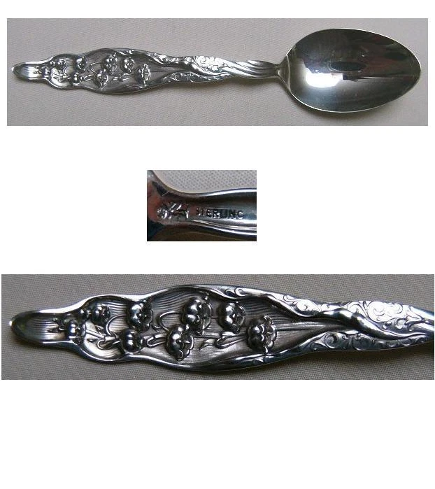 LILY OF THE VALLEY 1885 TEASPOON BY WHITING MFG  STERLING  - Image 1 of 2