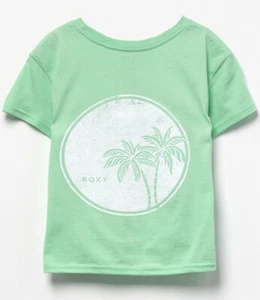 Roxy Girls Kids Youth T-Shirt Twin Palms Boyfriend Fit 4-16 Short Sleeve Tee Top - Picture 1 of 2
