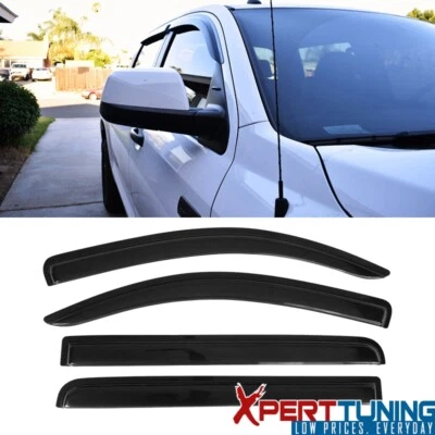 Fits 07-21 Toyota Tundra Crewmax Cab 4DR Tape On Window Visors Guard 4PCS Set Foto 1 de 4