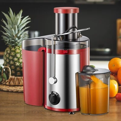 Exprimidor de 500 W, boca ancha de 3”, centrífugo, acero inoxidable, sin BPA, fácil de limpiar Foto 1 de 4