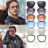 Tony Stark Sunglasses Men Square Metal Avengers Sun Glasses Eyewear Hot ZJA