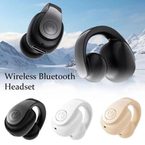 Noise Reduction Headset Bone Conductor Ear Clip Headphone Outdoor - Zdjęcie 1 z 11