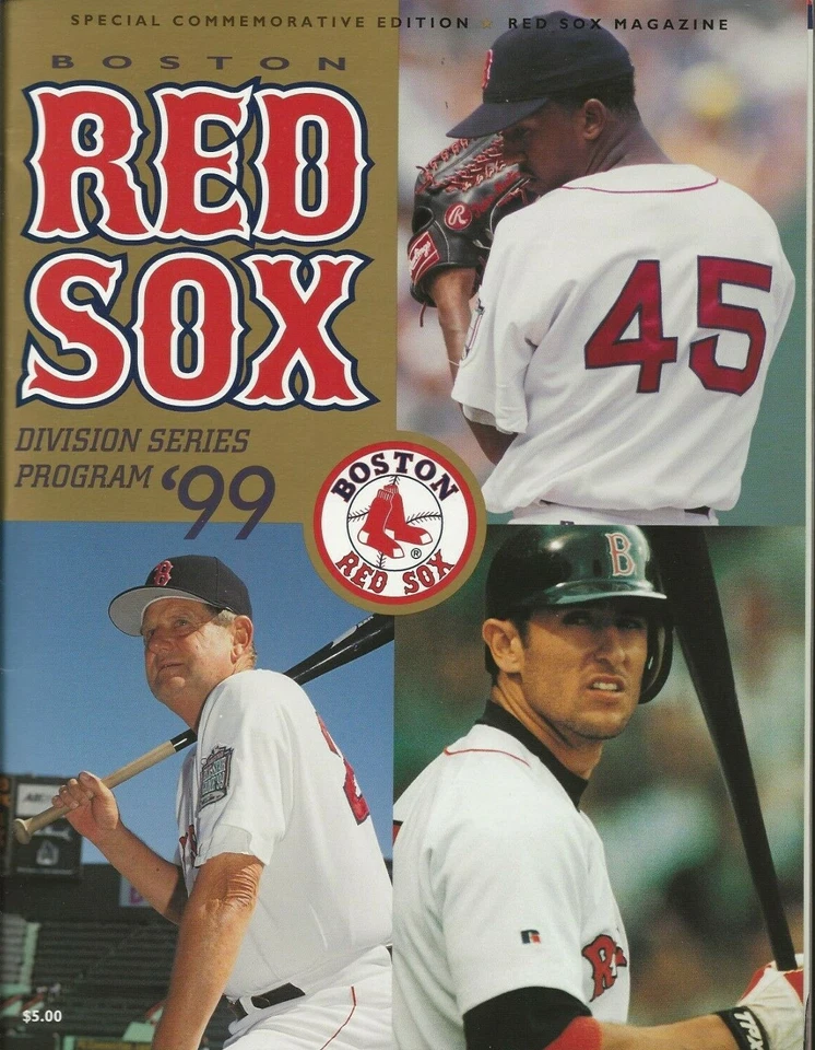 1999 Boston Red Sox Vs Cleveland Indians Eastern Division Series Program - Image 1 of 1