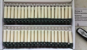 40 kabellose Weihnachtskerzen mit Farbwechsel Flicker - Dimmmodus Fernbedienung - Bild 1 von 7