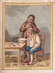 1827 Antique Satirical Print; Gentle Emetic / Medicine after James Gillray - Picture 1 of 3