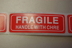 500 1X3 FRAGILE Sticker TYPO CLEARANCE SALE Fragile Label/Sticker USPS UPS Fedex - Picture 1 of 1