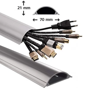 Hama PVC Kabelkanal 1m Kabelleiste Leitungskanal Kabel Kanal Wand Boden TV HiFi - Bild 1 von 8