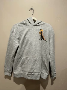 JEAN-MICHEL BASQUIAT BOYS LARGE 12-14 PEZ DISPENSER HOODIE T-REX DINOSAUR - Picture 1 of 7