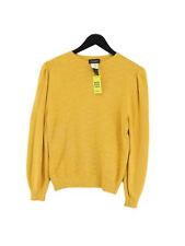 James Lakeland Women's Jumper L Yellow Viscose with Polyester, Wool Pullover