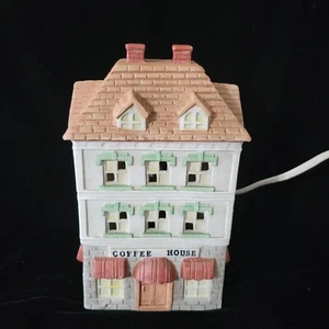 Vintage Memories Collection Illuminated Porcelain Coffee House - Picture 1 of 8