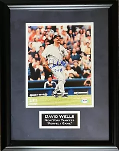 David Wells framed signed inscribed 8x10 photo MLB New York Yankees PSA COA - Picture 1 of 1