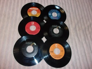 Six 45RPM Vinyl Record Lot Country David Allan Coe Hank Jr Wayon Willie Paycheck - Picture 1 of 7