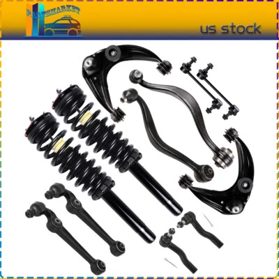 Front Struts Control Arms Sway Bar Tie Rods Kit For Ford Fusion 2.5L 2010-2012 - Image 1 of 4