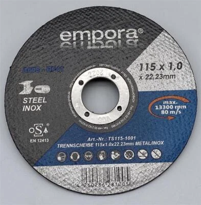 Trennscheiben  Ø115mm x 1mm  Ø125 mm x 1mm INOX STAHL METALL für Winkelschleifer - Bild 1 von 4