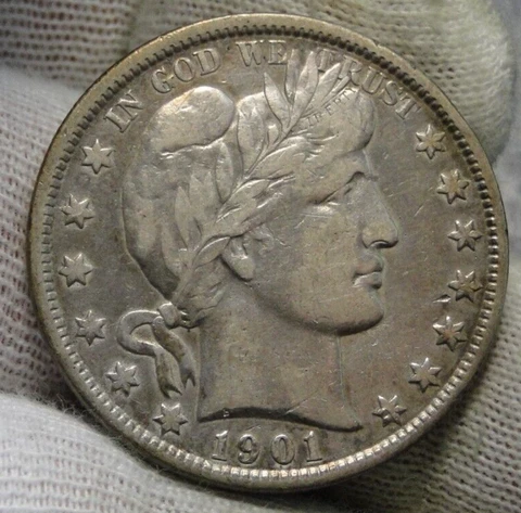 1901 Barber Half Dollar Cover