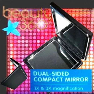 BRIDESMAID GIFT!! Dual Sided Compact Purse Mirror - New - 1x & 3x Magnify - Picture 1 of 4