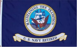 New Navy Retired 2X3ft FLAG superior quality fade resist USA seller - Picture 1 of 4