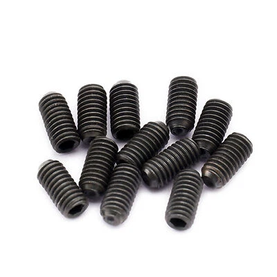 Musiclily Pro 12Pcs Black Metric M3x6mm Steel Guitar Bridge Saddle Height Screws
