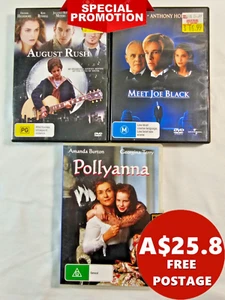 Classic movies DVD bundle-August Rush/Meet Joe Black/Pollyanna -PAL/Region 4 - Picture 1 of 5