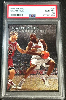 Isaiah Rider 1999 Metal #95 PSA 10 Foto 1 de 2