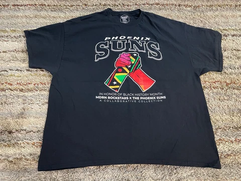 Phoenix Suns x Modern Rockstars BHM T-Shirt NBA Basketball Mens 3XL Crew Black Cover